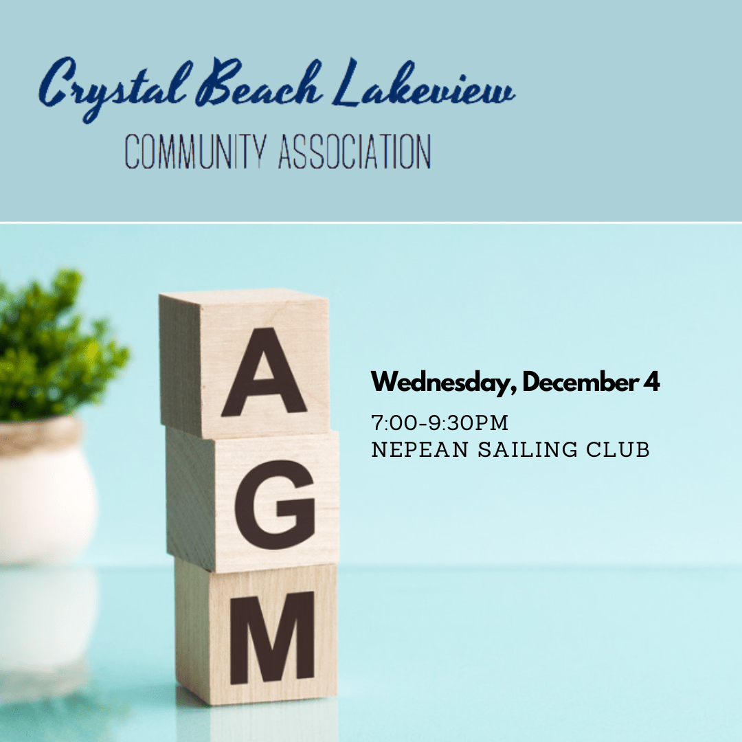 AGM Wednesday, December 4, 2024, 7:00 PM, Nepean Sailing Club